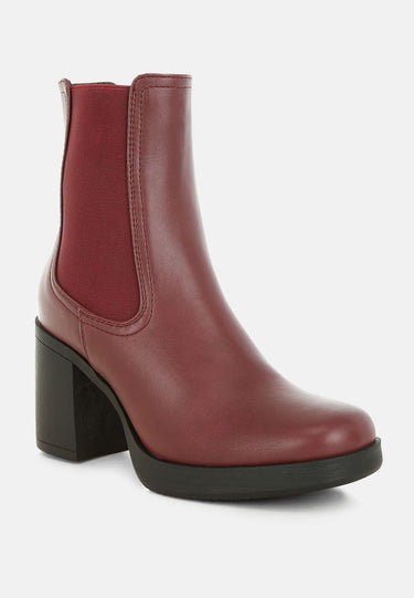 Scuala Faux Leather Chelsea Boots
