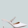 sena diamante stiletto mules sandals#color_white