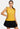 Sleeveless Knitted Frill Top in Yellow