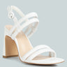 AVIANNA White Slim Block Heel Sandal#color-white