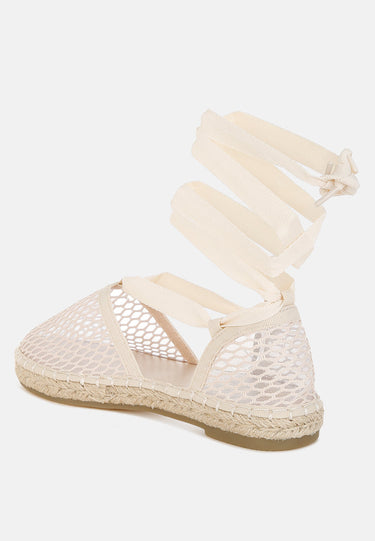 Mesh Flat Espadrille Sandals by Mode