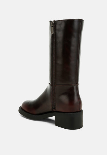 Block Heel Calf Boots by RAG