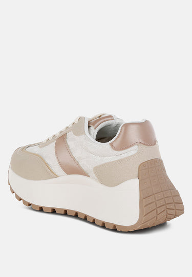 Chunky Anti-Skid Lace-Up Sneakers by RAG