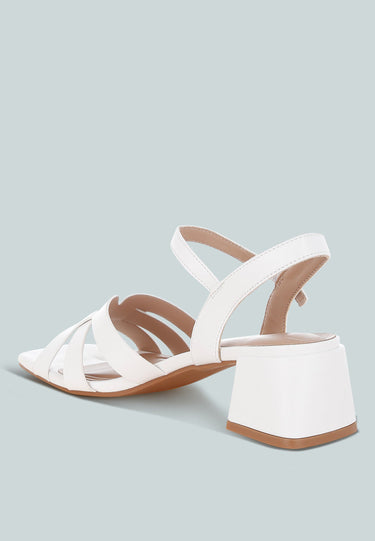 ELISKA Strappy Square Toe Block Heels
