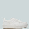 surfer faux leather casual sneakers#color_white