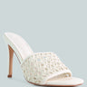 TEASE Off White Woven Heeled Slides_Off White