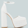 tempt me croc textured high heeled block sandals#color_white