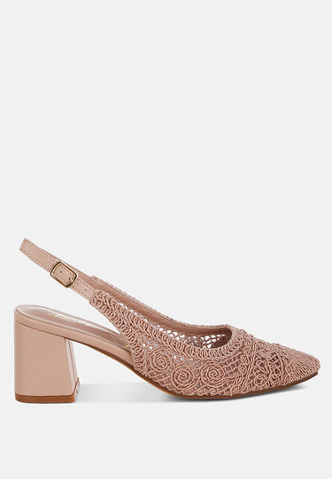 Woven Design Slingback Sandals by Mode