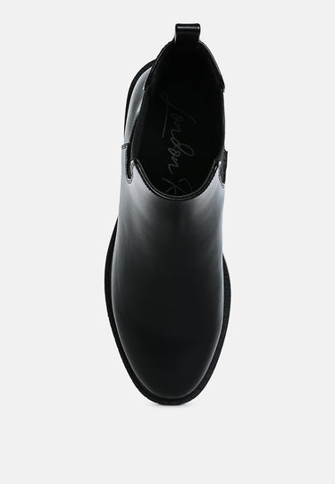 Stacked Heel Chelsea Boots by RAG