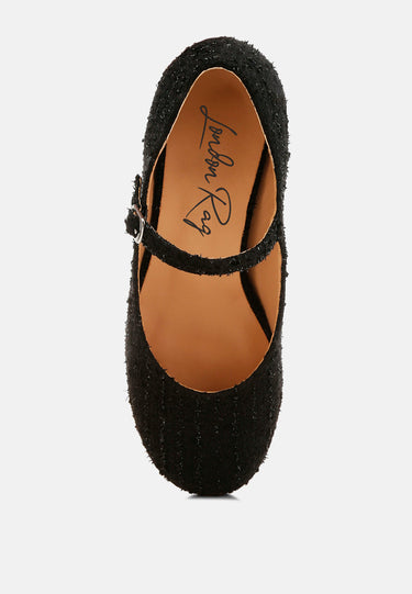 Tweed Mary Jane Sandals by Rag