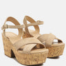 ULLA High Heeled Block Sandal in Nude-Nude