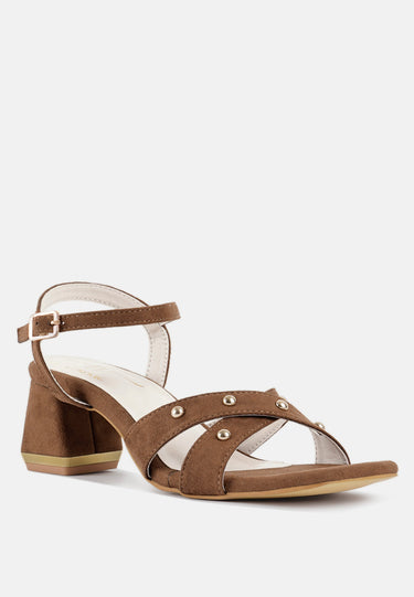 Women Open-Toe Studded Ankle Strap Sandals
