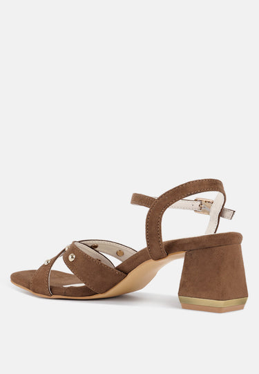 Women Open-Toe Studded Ankle Strap Sandals