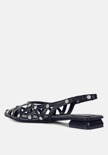 Women Diamante Embellished Slingback Sandals