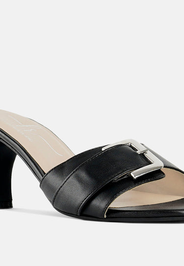 Women Buckle Detail Heels
