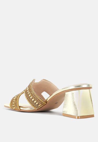 Women Embellished Block Heels