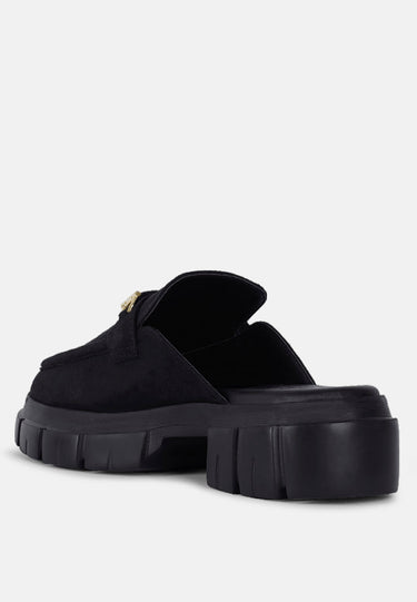 Women Microfiber Penny Strap Mules