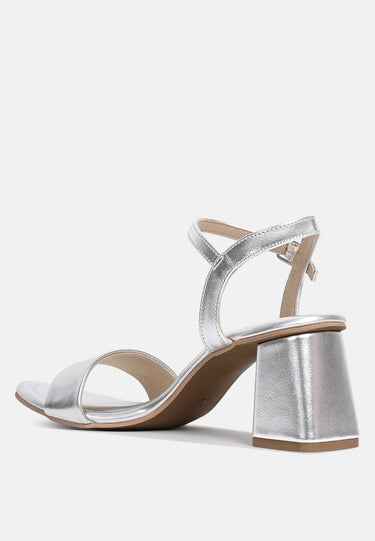 Women Metallic Faux Leather Sandals