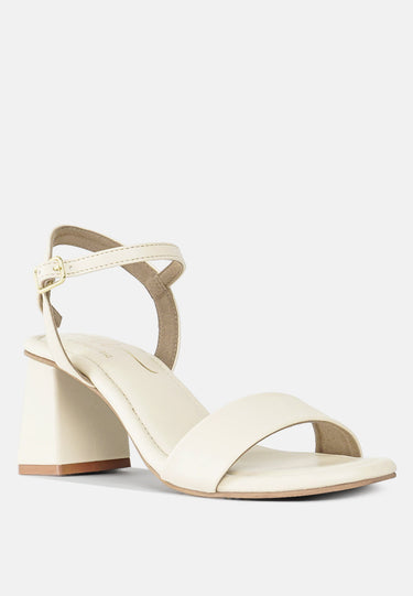 Women Pin Buckle Strap Block Heels
