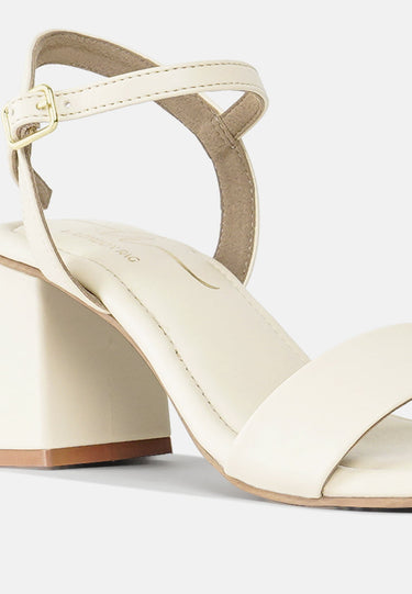 Women Pin Buckle Strap Block Heels