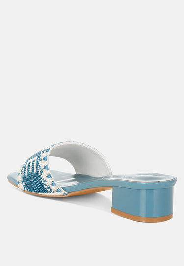 Bead-Studded Slip-on Heels by Mode