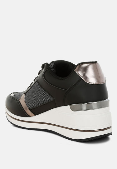 Vespera Faux Leather & Mesh Sneakers