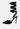 WALLIS Black Velvet Diamante Tie Up High Heeled Sandals_Black