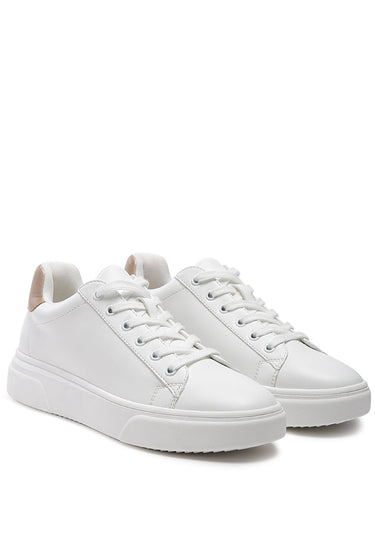 Vreni White Sneakers With Back Details