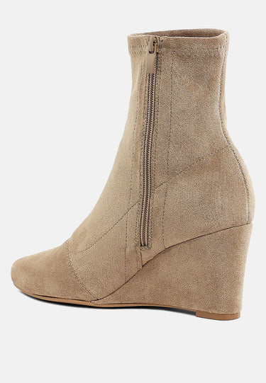 Microfiber Wedge Sock Boots by MODE