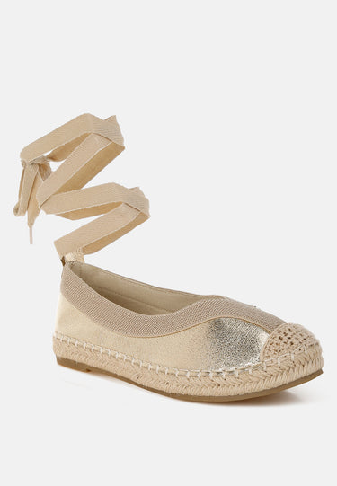 Metallic Detachable Lace Espadrilles by Mode