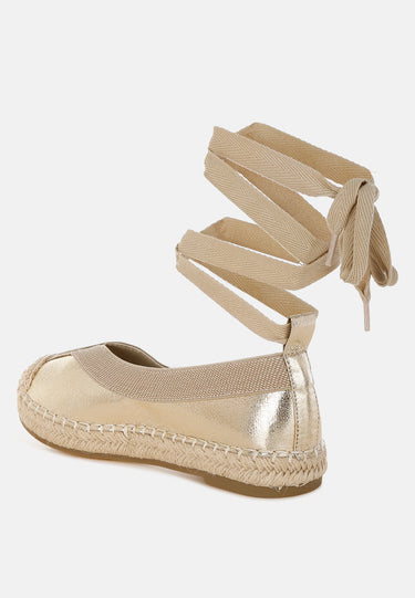 Metallic Detachable Lace Espadrilles by Mode