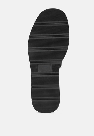 Ama Black High Casual Sandals