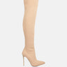 atelier stretch faux suede stiletto long boots#color_beige