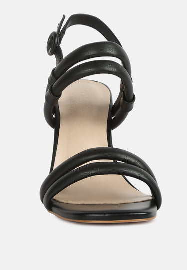 avianna black slim block heel sandal#color_black