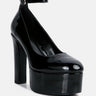 babe heaven patent pu maryjane sandals in Black#color_black