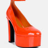babe heaven patent pu maryjane sandals in Orange#color_orange