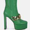 bambini high platform ankle boots#color_green