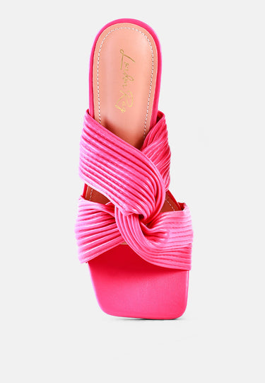 Battle Ex Corss Pleated Strap Slip on Sandals
