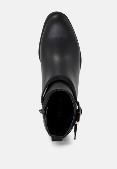 Blake Block Heel Boots With Adjustable Buckle