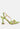 Snake Print Spool Heel Sandals by Mode