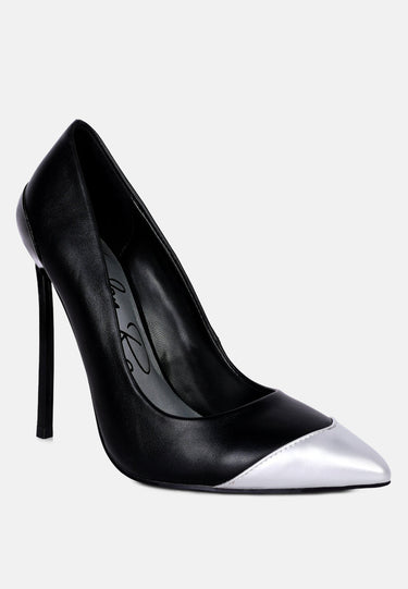 Cidra Silver Dip Stiletto Heels by Mode