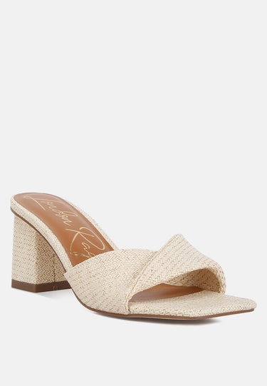 Cityscape Block Heel Slip-on Sandals