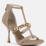 DAKOTA Metal Chain Embellishment Sandals in Latte#color_latte