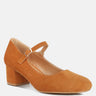 DALLIN Suede Block Heel Mary Janes#color_tan
