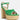 de vil crisscross straps slim block heel sandals in Green#color_green