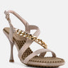DOMEDA Latte Metal Chain Embellished Sandals#color_latte