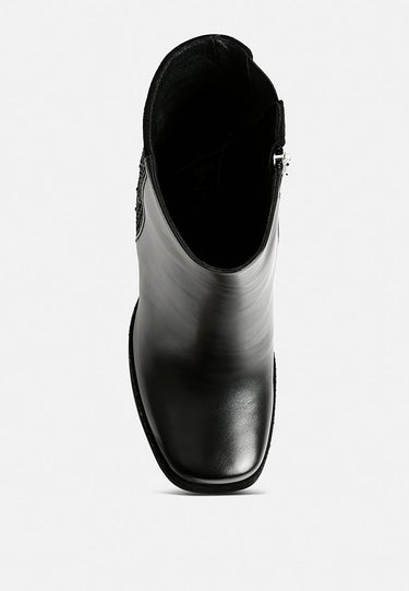 Dryday Diamante Zip Up Block Heel Boots
