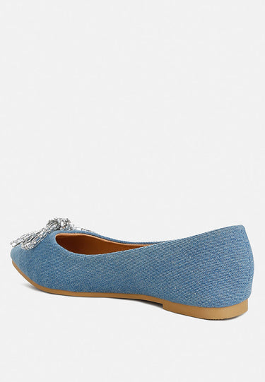 ellerby embellished bow detail ballet flats#color_light-blue