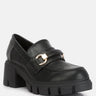 Evangeline chunky platform loafers#color_black