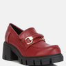 Evangeline chunky platform loafers#color_burgundy